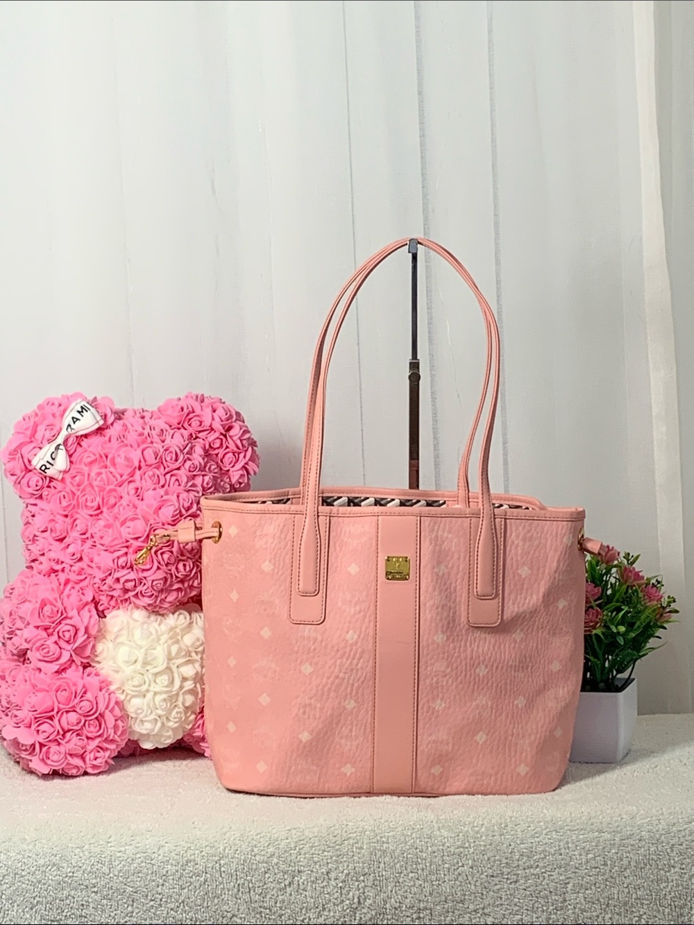 GUC MCM Pink Tote Bag